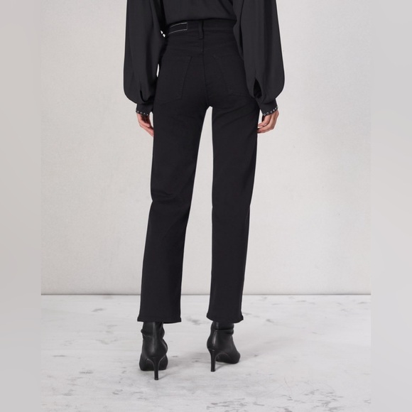 rag & bone Women's Classic Black Straight Leg Jeans - Picture 2 of 8